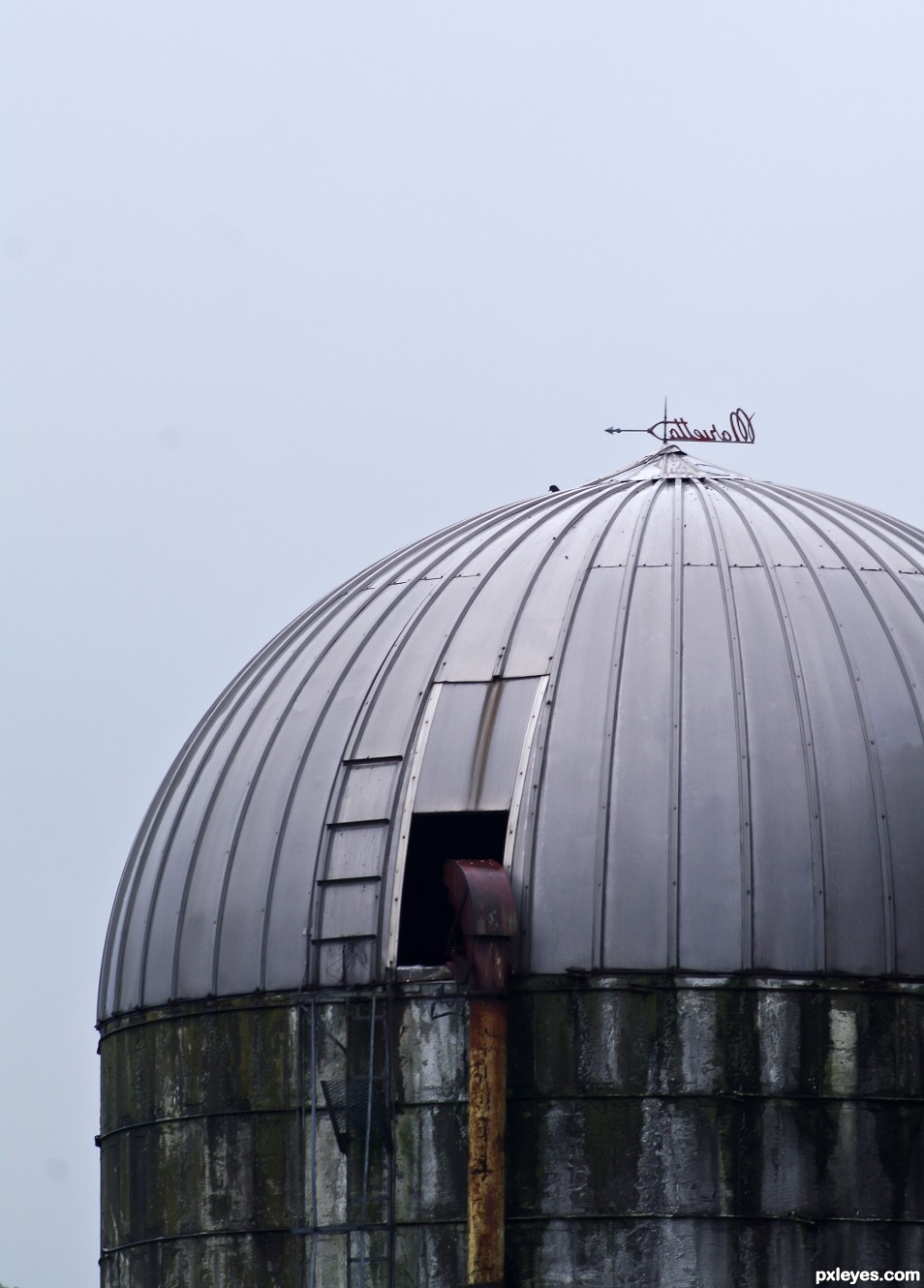 Silo on a gray day