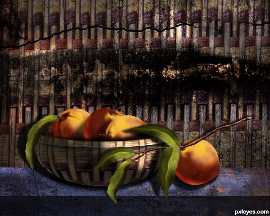 Still Life With Peaches photoshop picture)