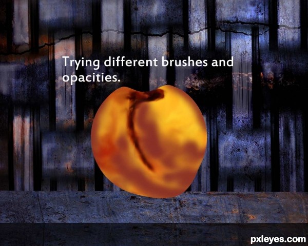 Creation of Still Life With Peaches: Step 10