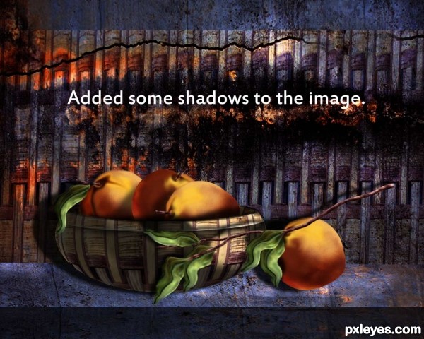 Creation of Still Life With Peaches: Step 18