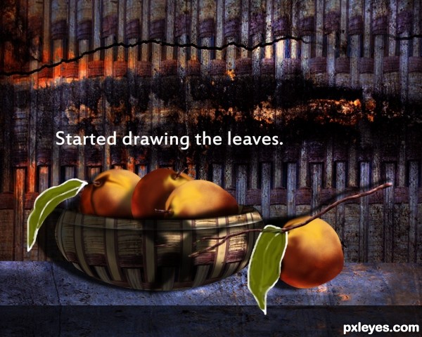 Creation of Still Life With Peaches: Step 20