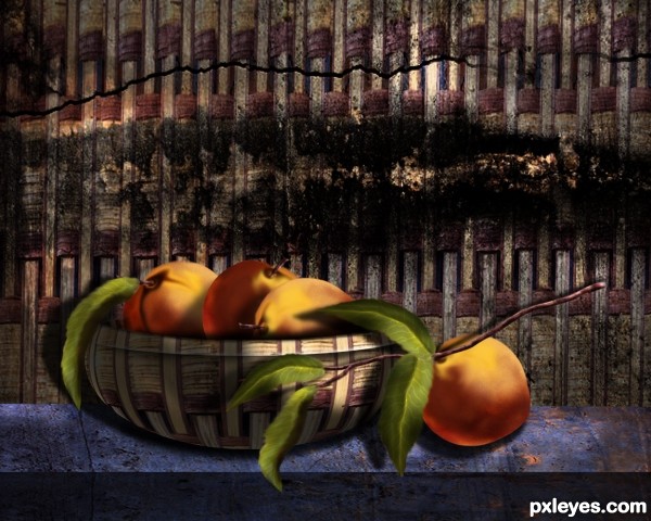 Creation of Still Life With Peaches: Step 22