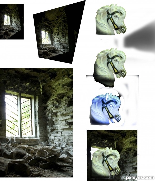 Creation of White Horse Rampant: Step 2
