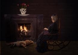 Portrait of gothic grandma Picture