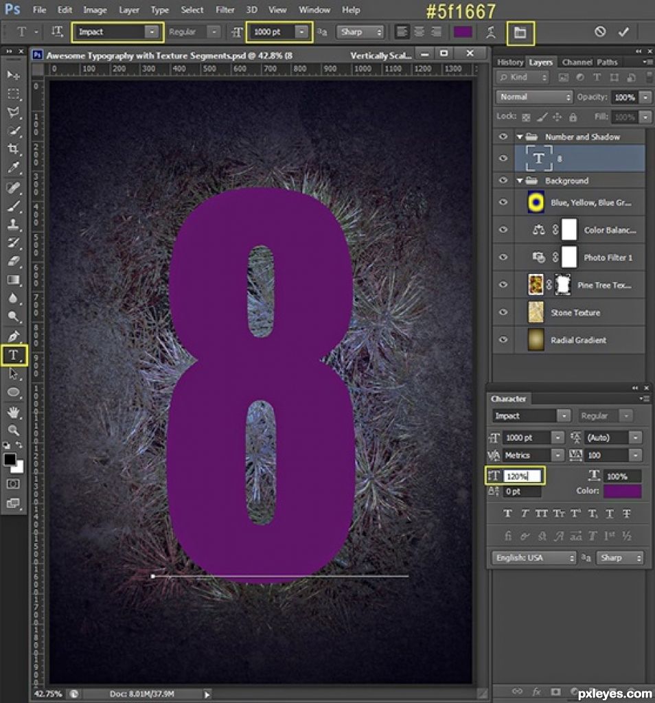 Creation of Segmented Typography: Step 8