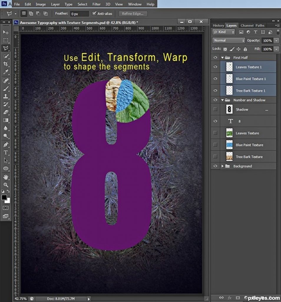 Creation of Segmented Typography: Step 12