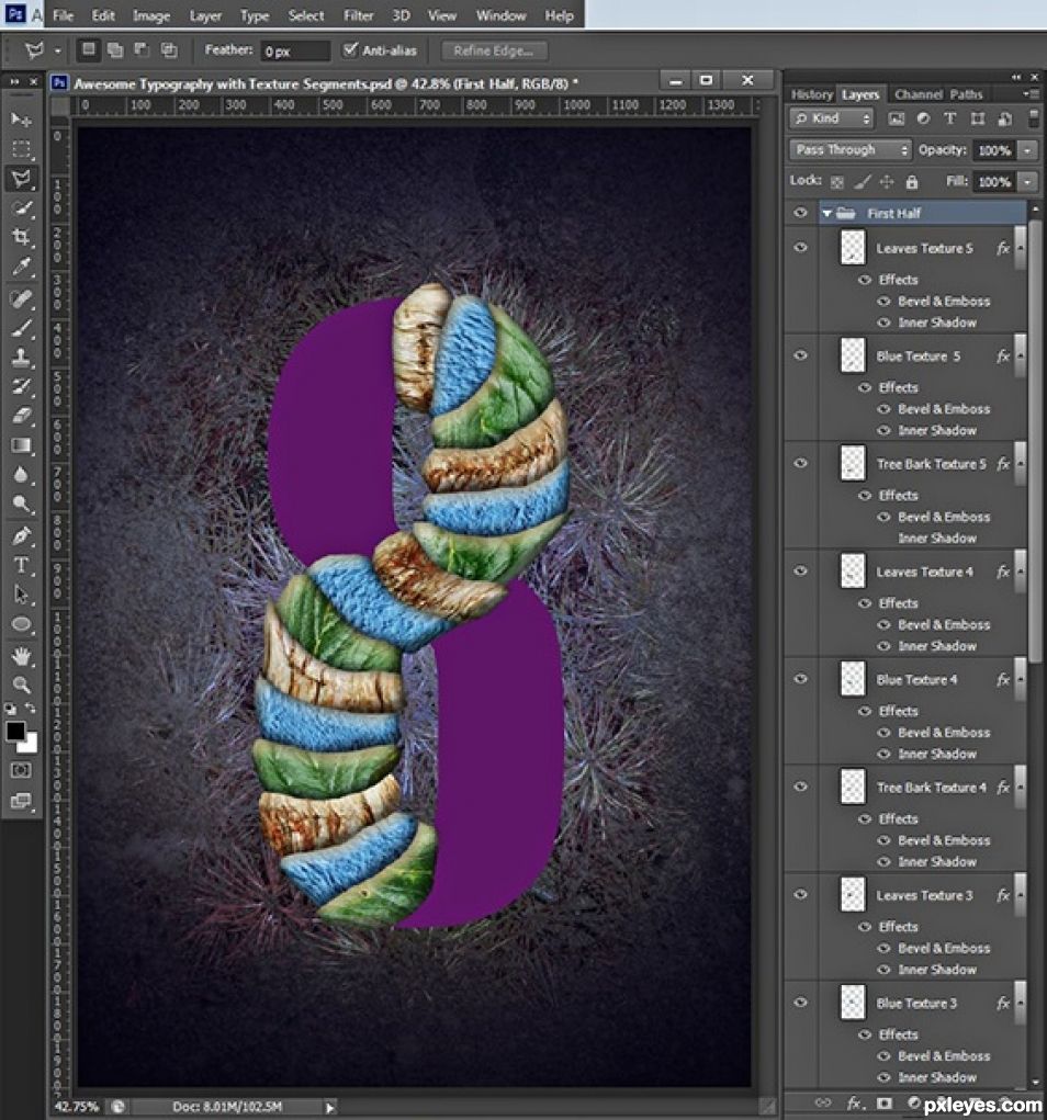 Creation of Segmented Typography: Step 13