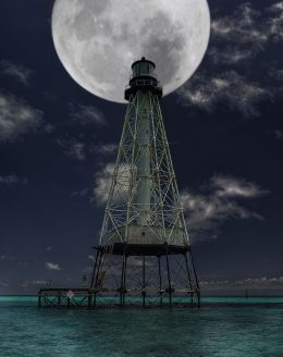 Full moon over Lighthouse