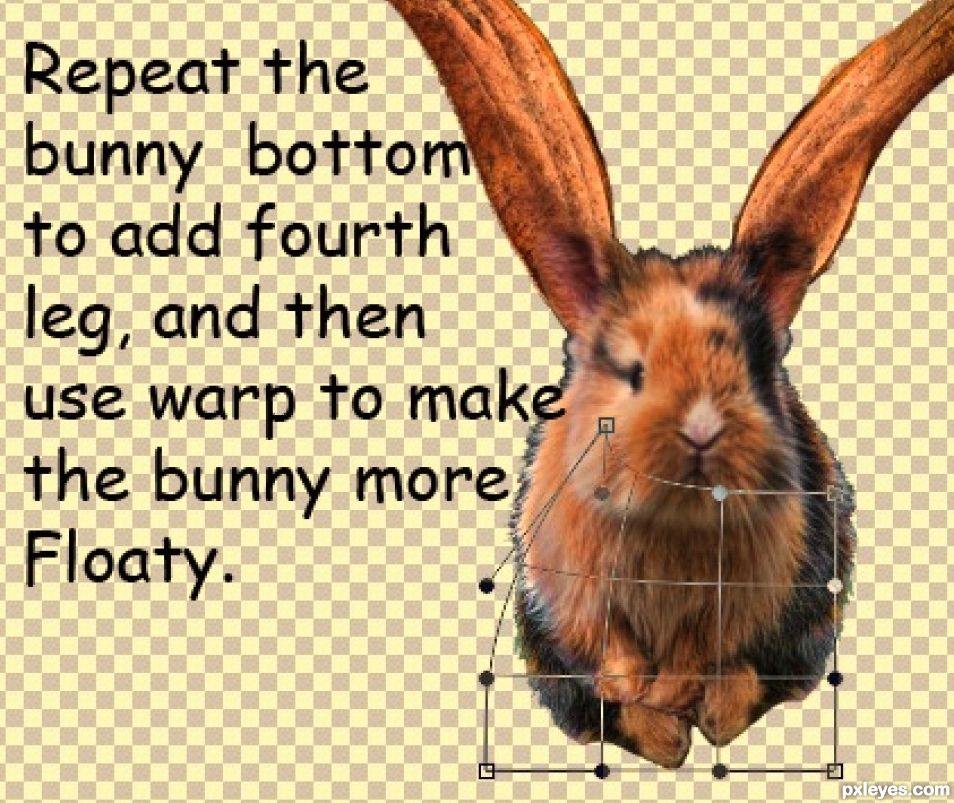 Creation of Whirly Gig Bunny: Step 5
