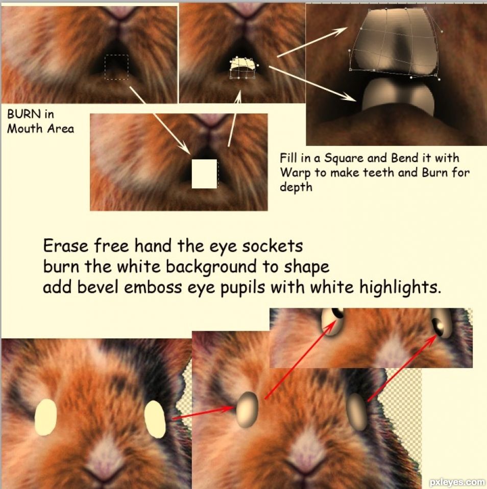 Creation of Whirly Gig Bunny: Step 6