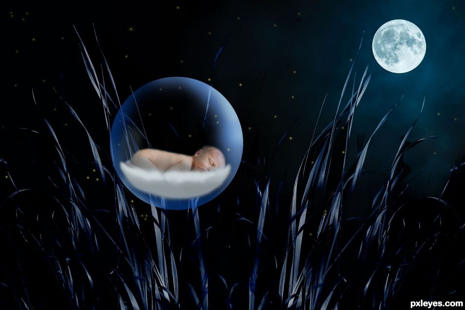 BABIES COME IN BUBBLES UNDER THE MOONLIGHT