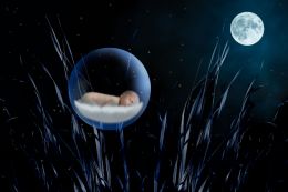 BABIES COME IN BUBBLES UNDER THE MOONLIGHT