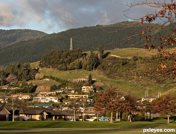 We have lots of hills, give the houses a good view.