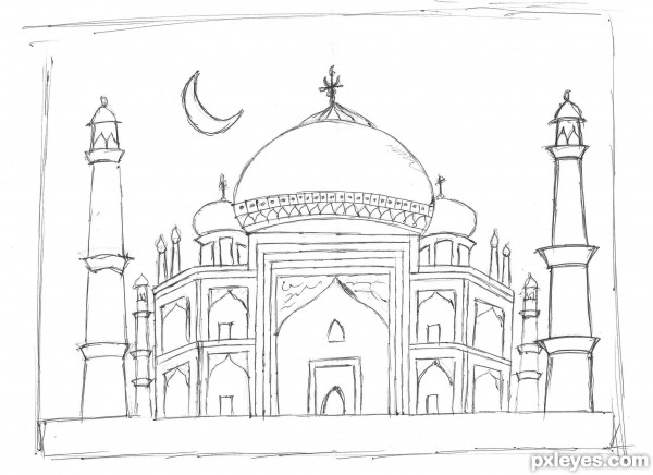 Creation of TAJ MAHAL: Step 17