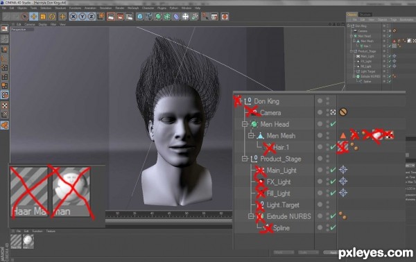 Creation of Punk Wig: Step 2