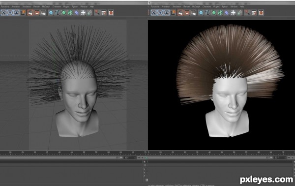 Creation of Punk Wig: Step 6