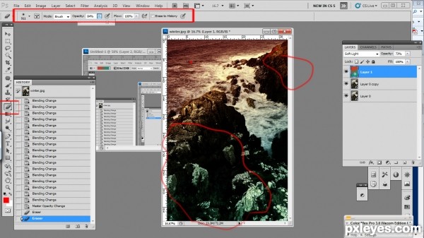Creation of Colored Sea: Step 3