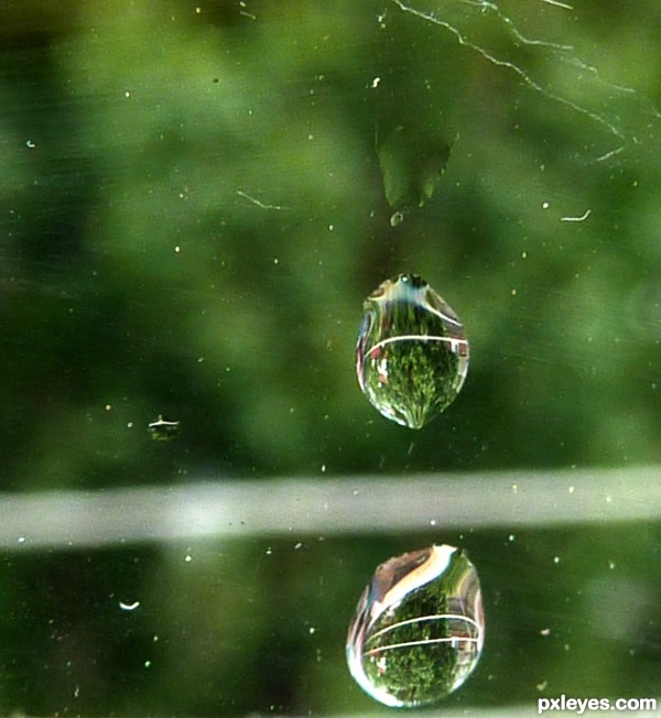 few drops on the window