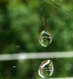 few drops on the window