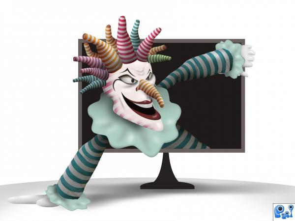 Clown TV photoshop picture