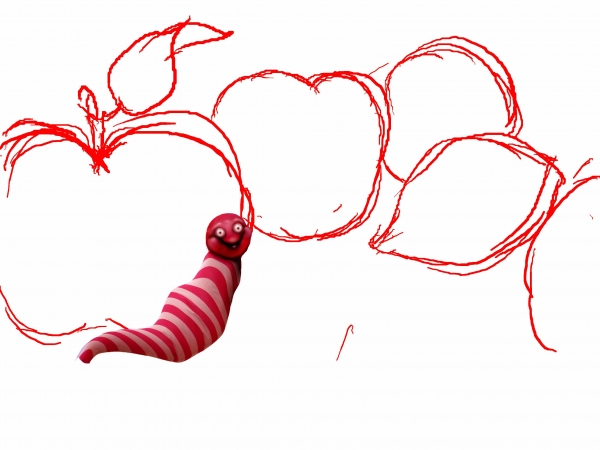 Creation of Happy little worms: Step 2
