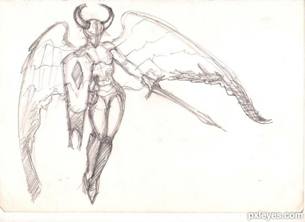 Creation of an angel from hell: Step 2