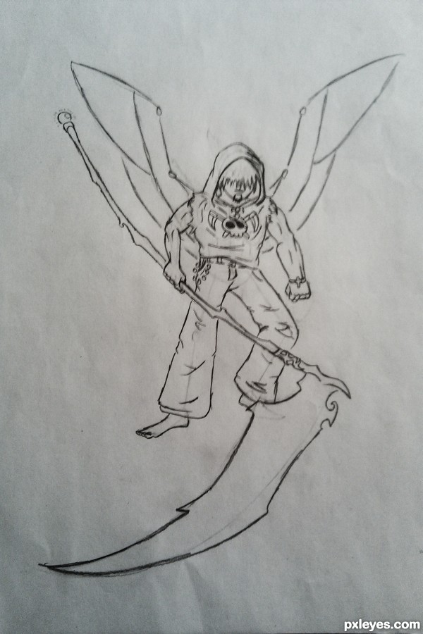 Creation of angel of death: Step 1