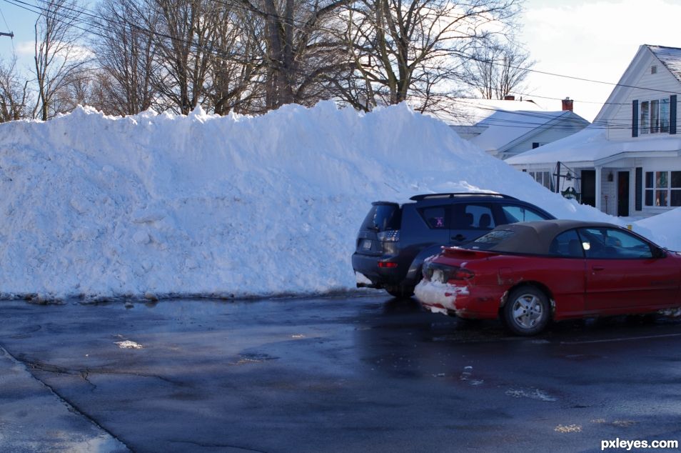 A Small Snow bank