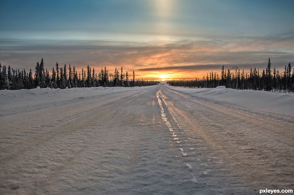 Winter road to the North