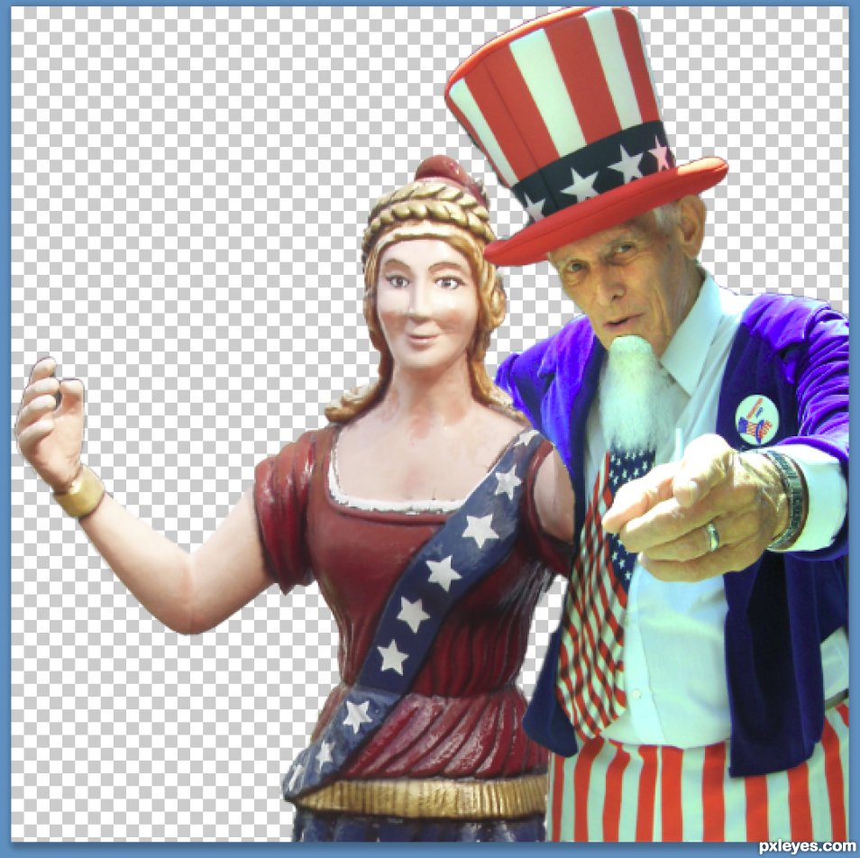 Creation of Patriotic Couple: Step 1