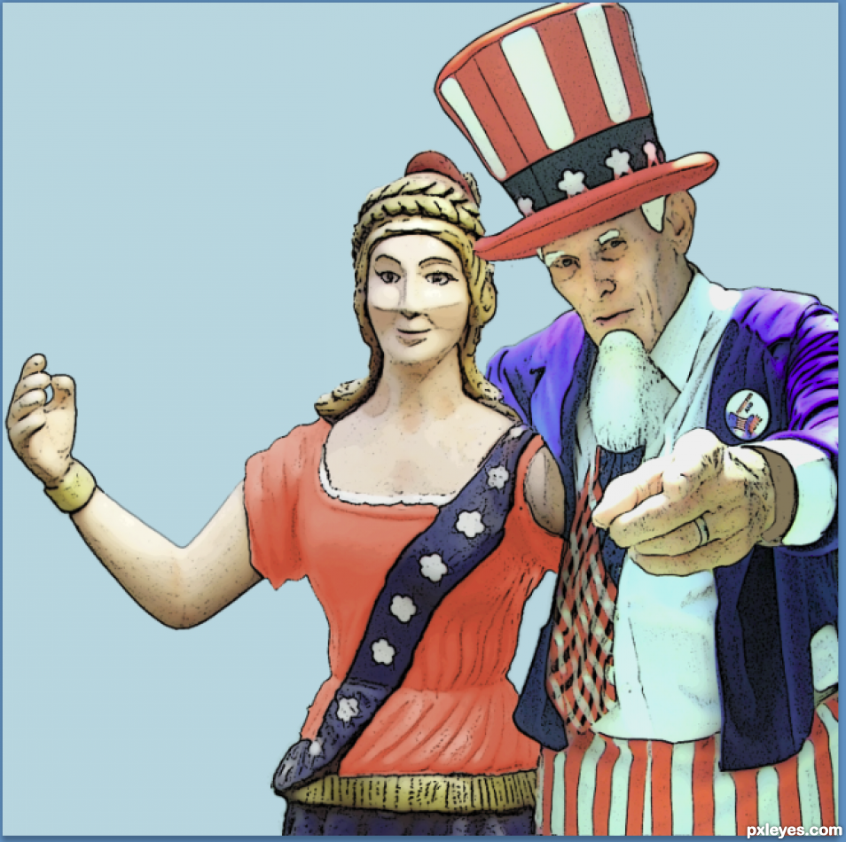 Creation of Patriotic Couple: Step 7