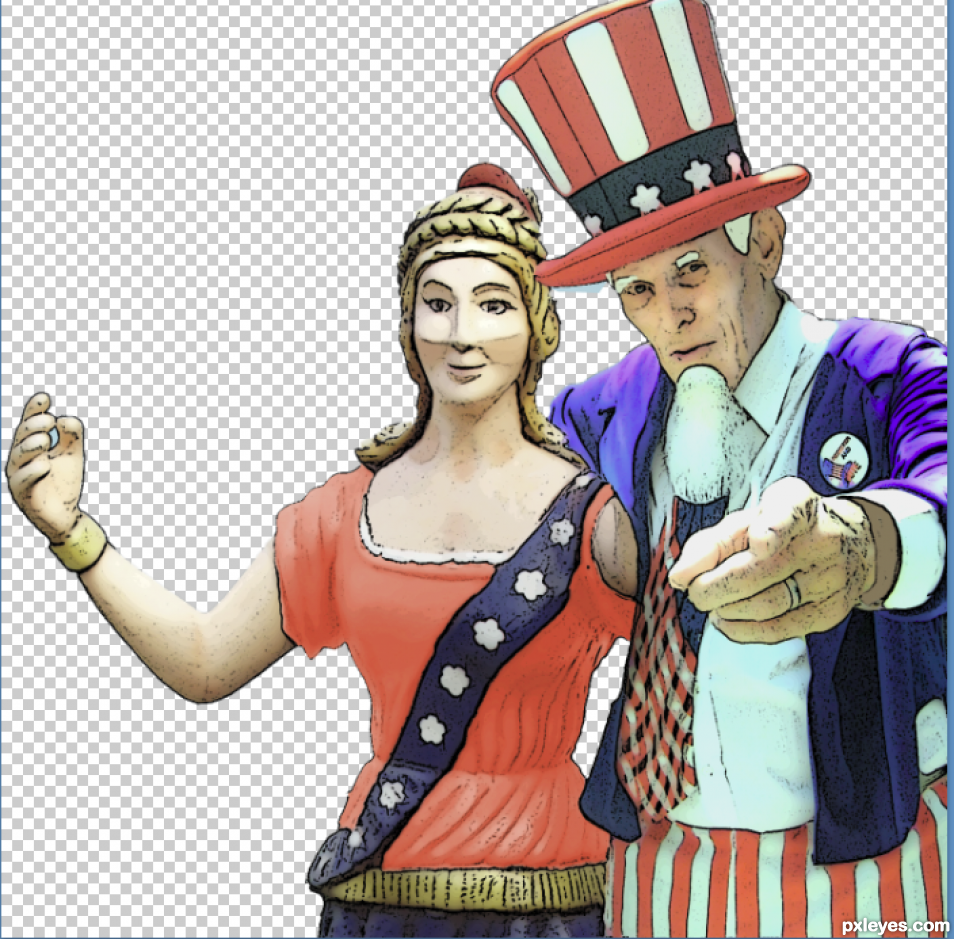 Creation of Patriotic Couple: Step 8