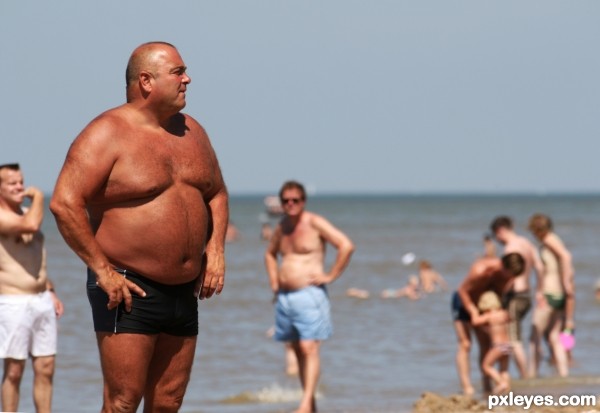 man on beach