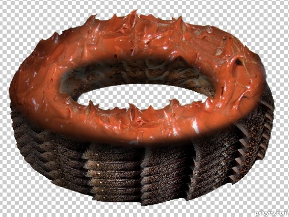 Creation of The Donuts They Serve in Hell: Step 8