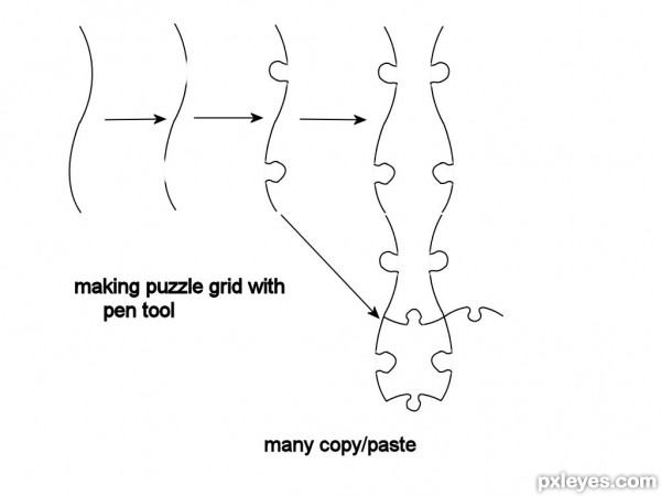 Creation of jig saw puzzle: Step 1