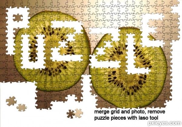 Creation of jig saw puzzle: Step 3