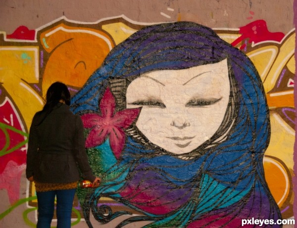 woman in tunnel