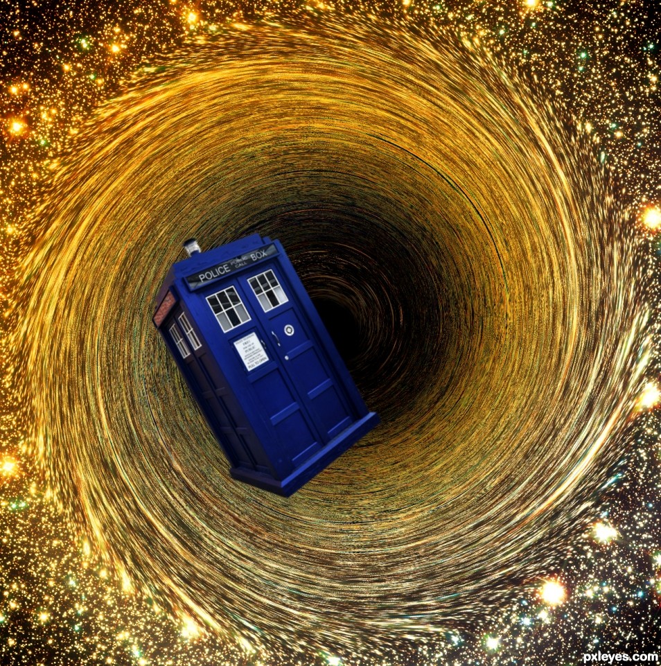 Creation of Wormhole Tardis Entering: Final Result