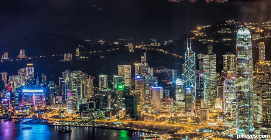 The lights of Hong Kong