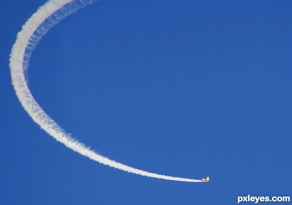 Sky writing plane