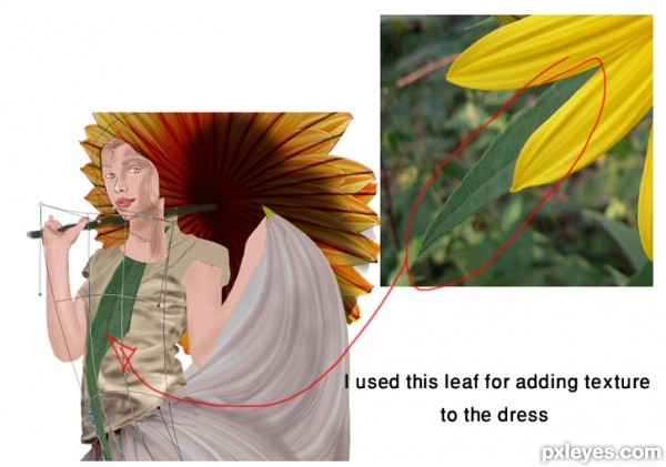 Creation of Princess of Petals: Step 5
