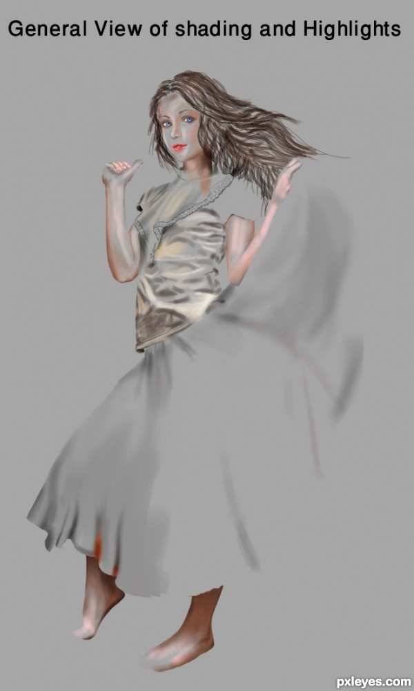 Creation of Princess of Petals: Step 4