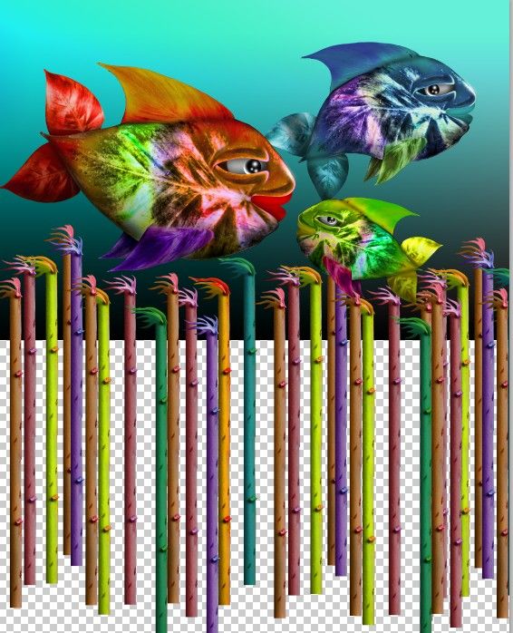 Creation of Fish Above Trees: Step 14