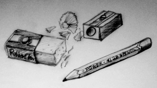 Creation of eraser, sharpener and pencil: Final Result