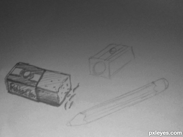 Creation of eraser, sharpener and pencil: Step 2