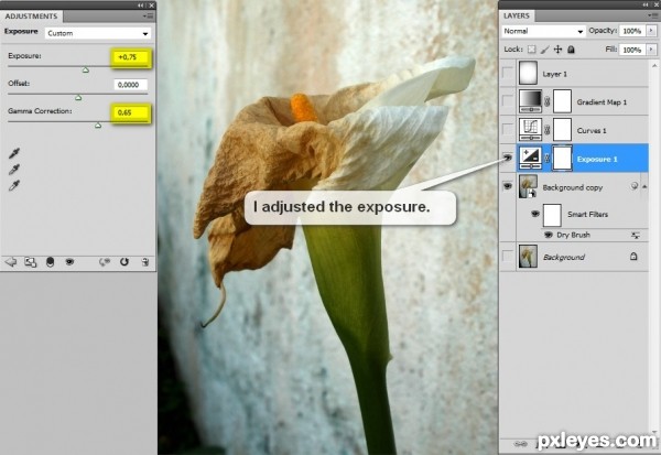 Creation of Dead lily: Step 3