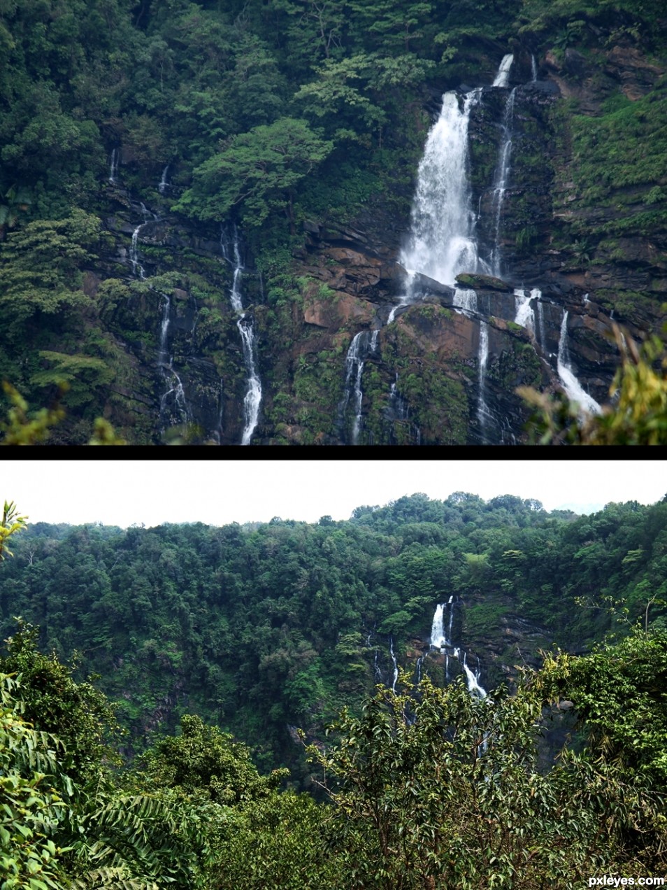 Creation of Jog Falls: Final Result