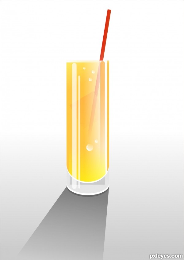 Cara Membuat Kaca Vector Dengan Orange Drink Final Image