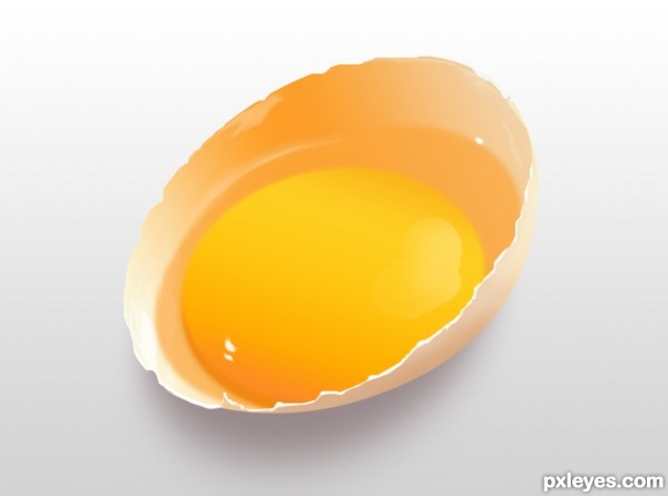 Criar um ovo de foto-realistas quebrado de Imagem Final Scratch