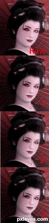 Create An Attractive Oriental Geisha Scene Photoshop Tutorial